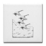 Geese Pen and Ink Tile/Coaster by NANCE